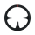 Kierownica do konsol Asetek GT Rim, Curved, 340 mm - black, suede